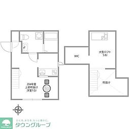 プリマ八王子壱番館 2階ワンルームの間取り