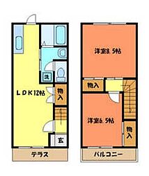 クオリティレジデンスII 1階2LDKの間取り