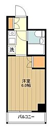 ルミエール八王子 1階1Kの間取り