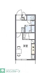 レオパレスアヴニールA 1Kの間取図画像