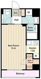 ダイナシティ八王子 ワンルームの間取図画像