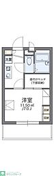 レオパレス多摩平 1Kの間取図画像