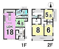 岐阜市岩野田北小　2号棟　全2棟　新築戸建