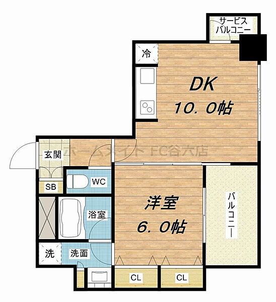 アルグラッド　ザ・タワー心斎橋 ｜大阪府大阪市中央区東心斎橋1丁目(賃貸マンション1LDK・4階・40.10㎡)の写真 その2