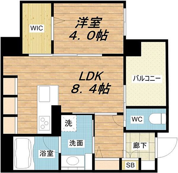 ウェルホームズ法円坂 ｜大阪府大阪市中央区法円坂1丁目(賃貸マンション1LDK・2階・40.98㎡)の写真 その2