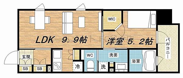 パークアクシス心斎橋 ｜大阪府大阪市中央区南船場2丁目(賃貸マンション1LDK・9階・38.88㎡)の写真 その2