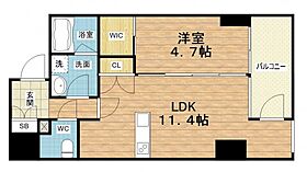 Fortunato 扇町  ｜ 大阪府大阪市北区浪花町4-26（賃貸マンション1LDK・13階・38.86㎡） その2