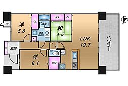 プレミスト豊崎 3LDKの間取図画像