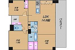 ミルコマンション浦添学園通り第2 3LDKの間取り