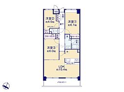 カルム湘南津久井浜 3LDKの間取図画像