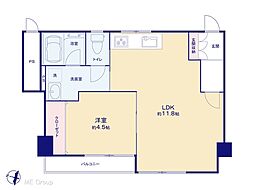 コンバイン新杉田 1LDKの間取図画像