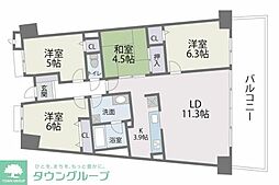 アイランドシティインフィニガーデンS棟 4LDKの間取図画像