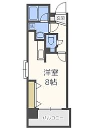 ラフィネス博多リバーステージ 1Kの間取図画像
