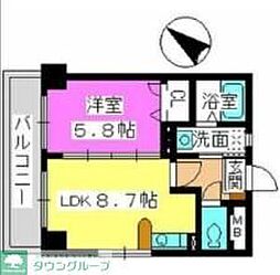 シティライフ博多駅南 1LDKの間取図画像