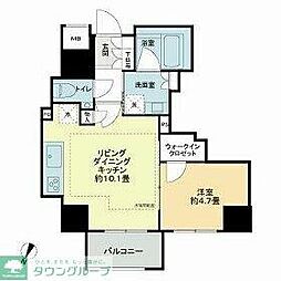 インプレスト天神オークタワー 1LDKの間取図画像