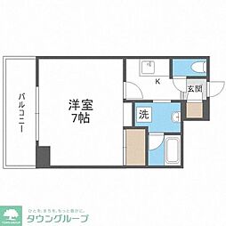 DSTOWER大博通り 1Kの間取図画像