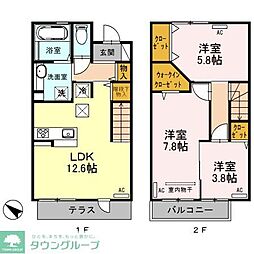D-roomウィスタリア 3LDKの間取図画像