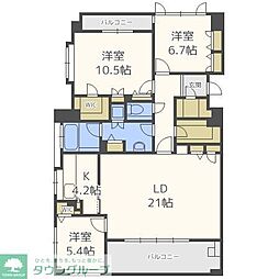 テングッドグラン大濠 3LDKの間取図画像