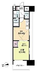 レジディア博多 1DKの間取図画像