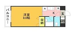アリターレ博多 1Kの間取図画像