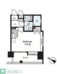 アクタス薬院大通り ワンルームの間取図画像