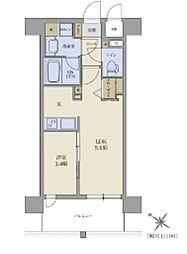 ウェルブライト美野島 1LDKの間取図画像