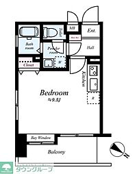 アクタス薬院大通り ワンルームの間取図画像