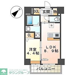 セラヴィ箱崎 1LDKの間取図画像