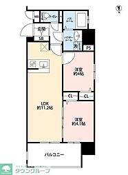 グランフォーレ千早プレミア 2LDKの間取図画像