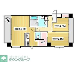 ラ・フルール博多駅南 2LDKの間取図画像