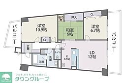 アイランドシティインフィニガーデンS棟 3LDKの間取図画像
