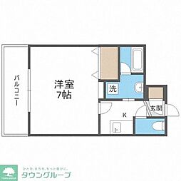 DSTOWER大博通り 1Kの間取図画像