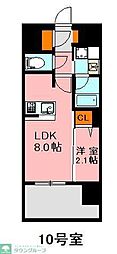 デュ・レジア博多レジデンス 1LDKの間取図画像