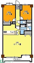 コアマンション土井 2LDKの間取図画像