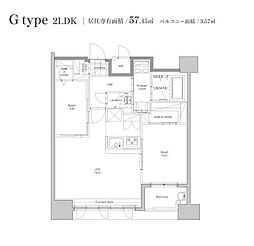 エンクレスト博多スタイル 2LDKの間取図画像