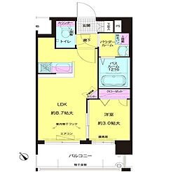 エフ・パルク高宮 1LDKの間取図画像