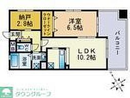 グランパ藤永田 1SLDKの間取図画像