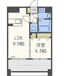 サヴォイグランデス 1LDKの間取図画像