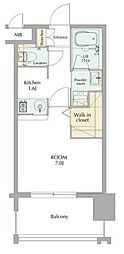 エンクレストGRAN博多駅前 1Kの間取図画像