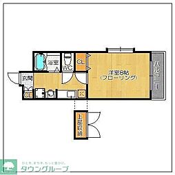パークステージ箱崎 1Kの間取図画像