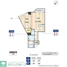 FLAPONE高宮 1LDKの間取図画像