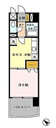 フォルスト平尾 1DKの間取図画像
