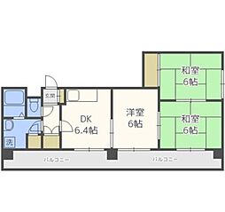 サンヴィレッジ平尾 3DKの間取図画像