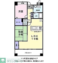 オーパス・ワン 2LDKの間取図画像