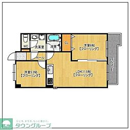 ダイアパレス薬院 2LDKの間取図画像