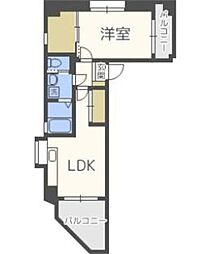 サヴォイエイペックス 1LDKの間取図画像