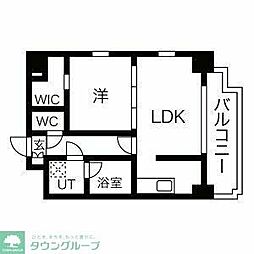 Laciudad博多駅南 1LDKの間取図画像