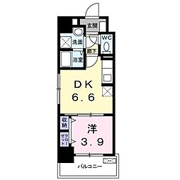 エンブレイス博多駅南 1DKの間取図画像