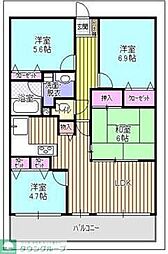 グリーンマンション神松寺ナチュレ壱番館 4LDKの間取図画像