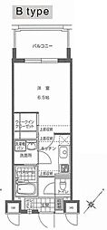 エンクレスト博多駅東 1Kの間取図画像